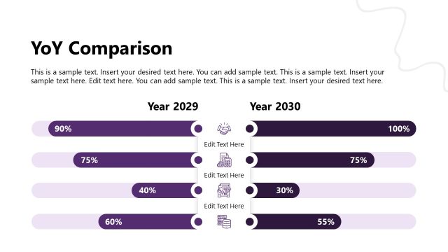 YoY Comparison Slide – Financial Report Presentation Template