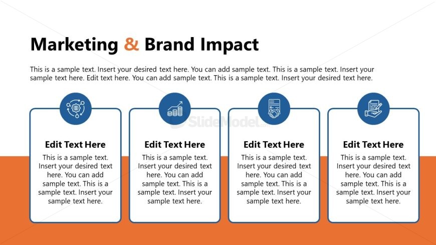 Year in Review Template Slide with Four Columns