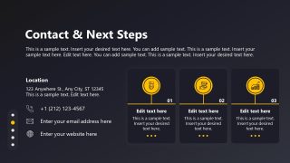 Contact Information Slide for Film Pitch Template 