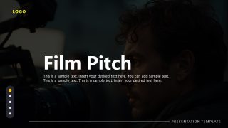 Film Pitch Deck Template - Cover Slide for Presentation