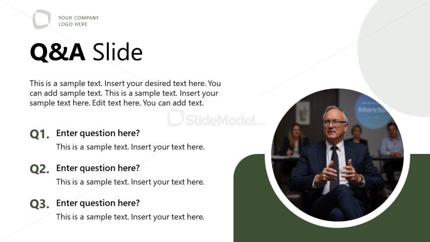 Questions Discussion Slide for Compliance Strategy Presentation
