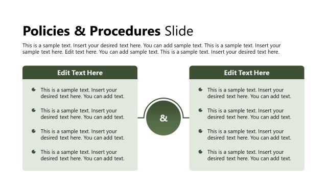 Comparison Slide for Policies & Procedures