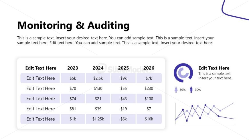 Corporate Compliance Template Slide with Data Presentation