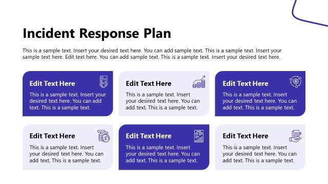 Incident Response Plan with Six Shapes & Icons
