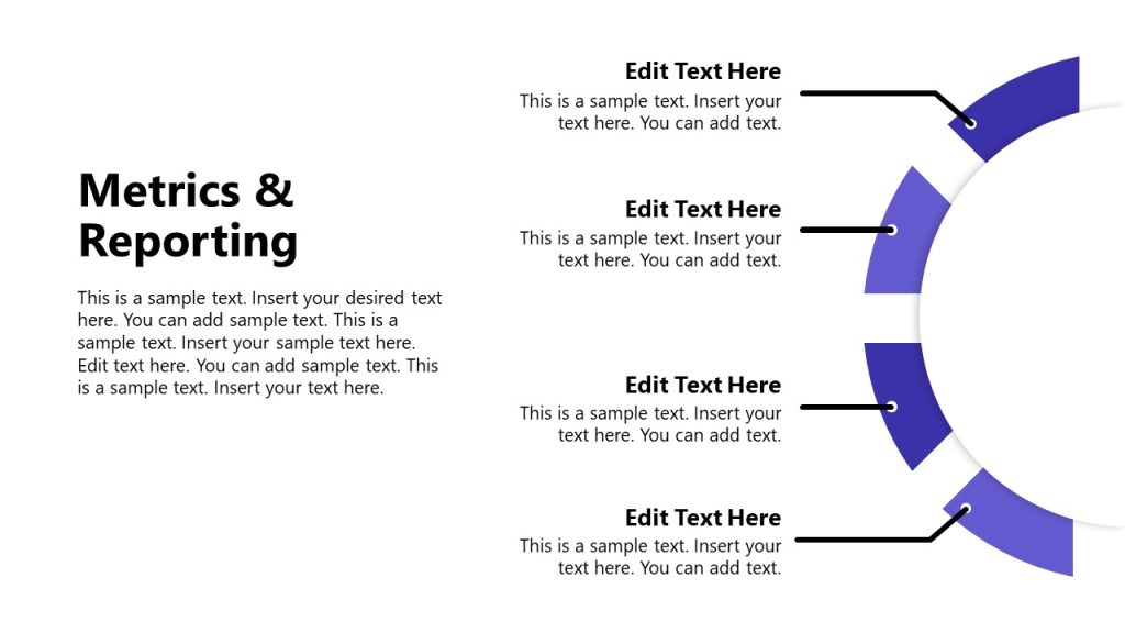 Metrics & Reporting Slide with Semi-Circular Diagram - SlideModel