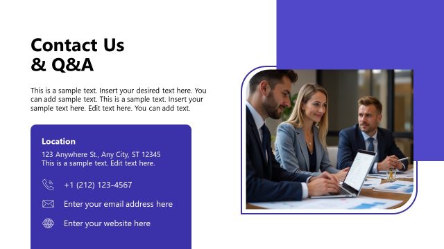 Contact Us & Q&A Slide – Corporate Compliance Presentation Template