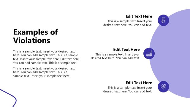 Examples of Violations – Corporate Compliance PPT Template