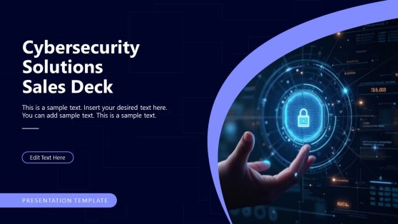 Cybersecurity Solutions Sales Deck Template for PowerPoint