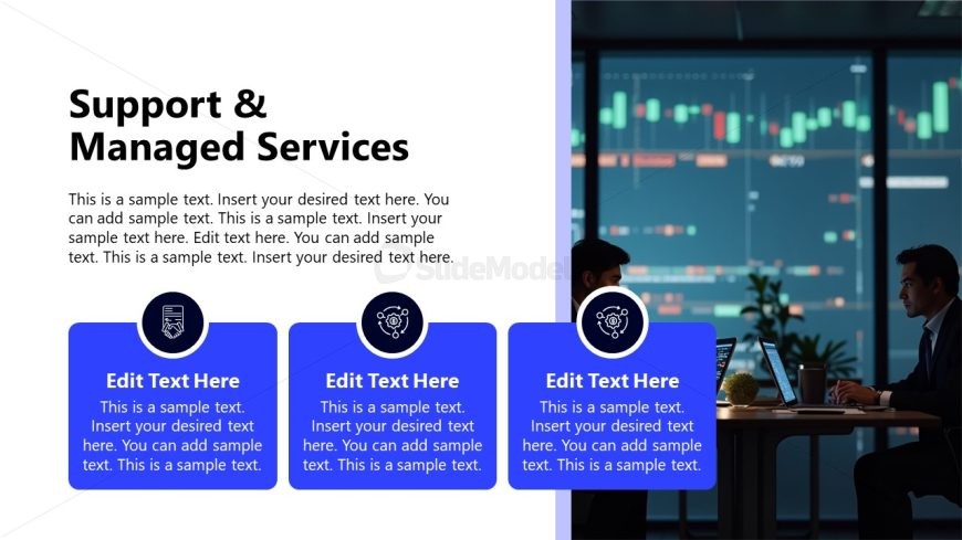 Cybersecurity Solutions Sales Deck Slide with Many Segments