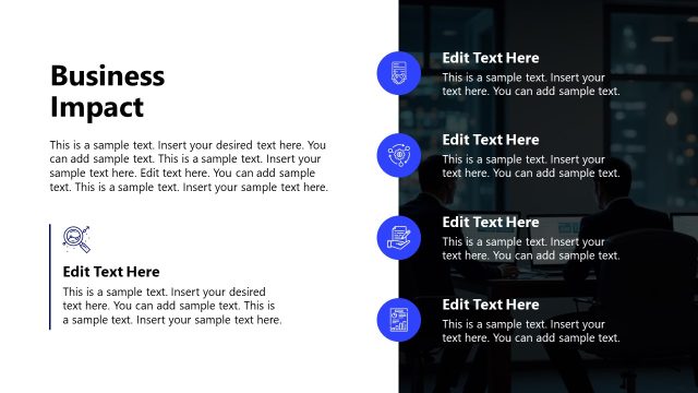 Business Impact Slide with Graphical Icons