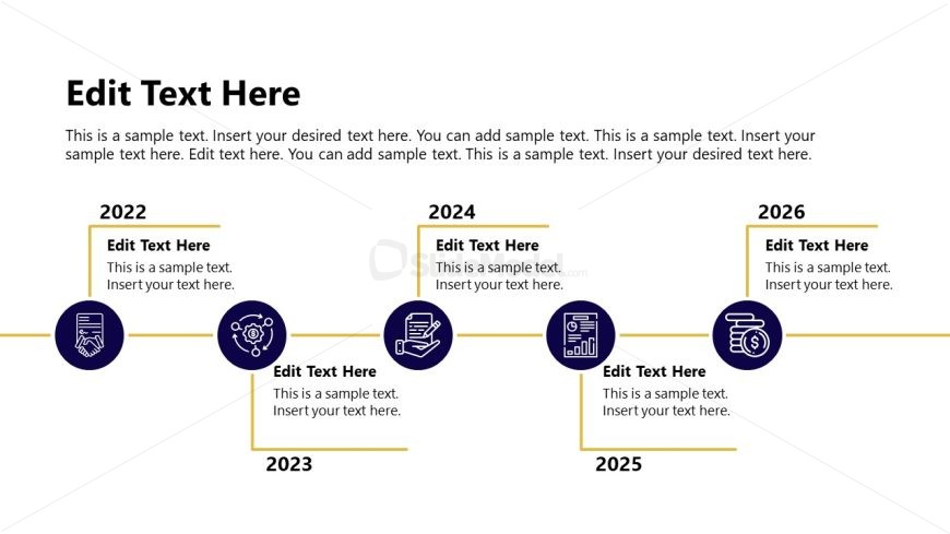Creative Timeline Diagram Slide - Business Company Profile PPT Template