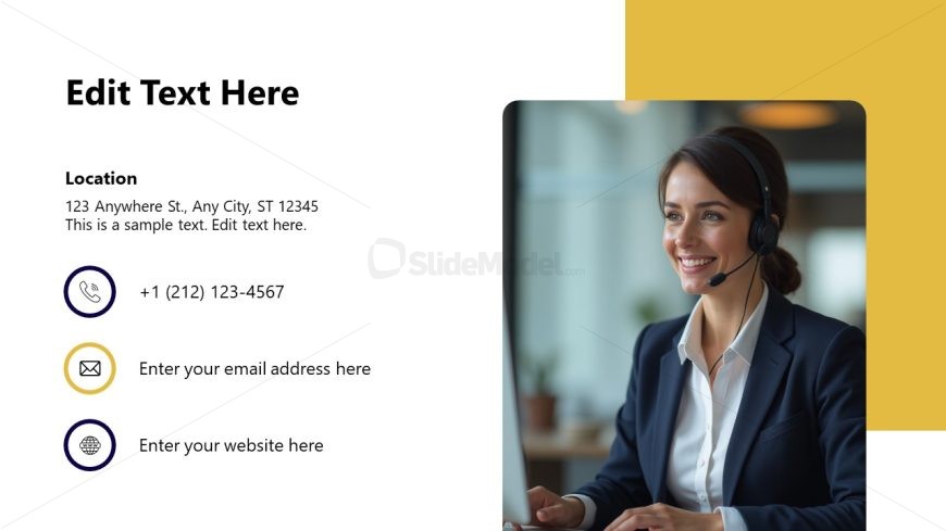 Business Company Profile Slide for Contact Details Presentation