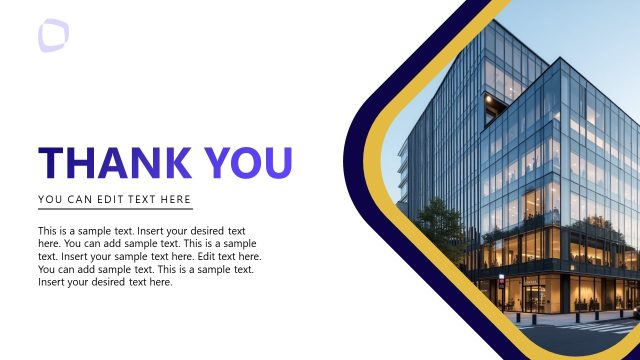 Thank You Slide – Business Company Profile PPT Template