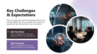 Vendor Meet Template Slide for Challenges 