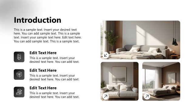 Introduction Slide with Icons – Product Catalog Template