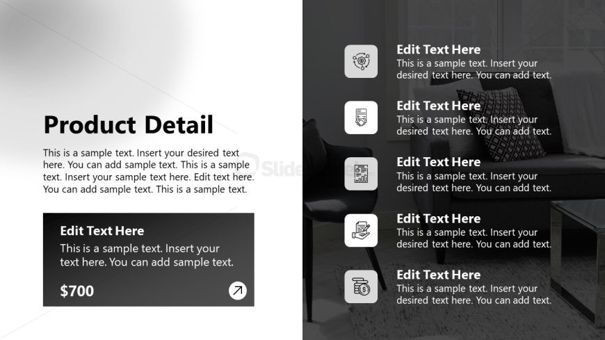 Product Catalog Template Slide