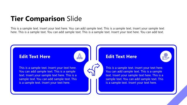Tier Comparion Slide with Two Large Blocks