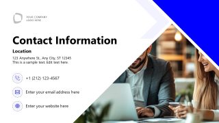 PPT Slide for Contact Info - Corporate Sponsorship Presentation Template