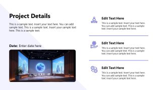 Creative Project Details Slide for Corporate Sponsorship Proposal Presentation