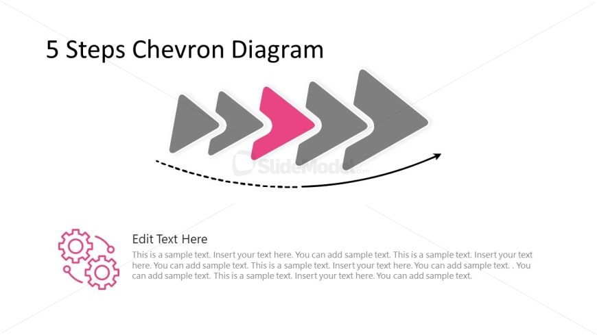 Editable Process Diagram Slide with Arrow
