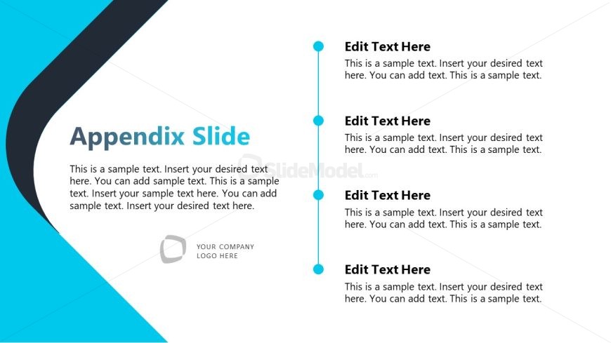 Editable Placeholder Text for Appendix
