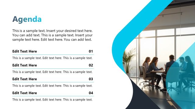 Agenda Slide – Modern Business Insights PPT Template