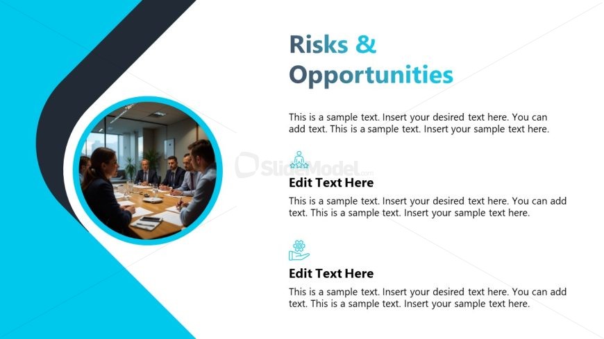 Modern Business Insights PPT Template with Blue Theme
