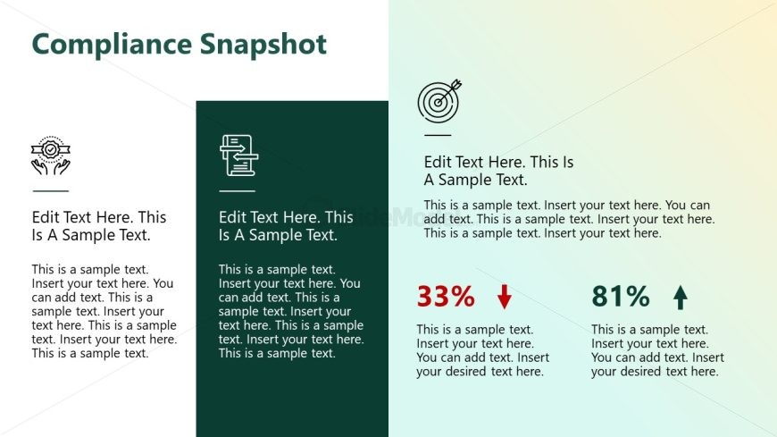 Corporate Health Snapshot Template - Compliance Slide