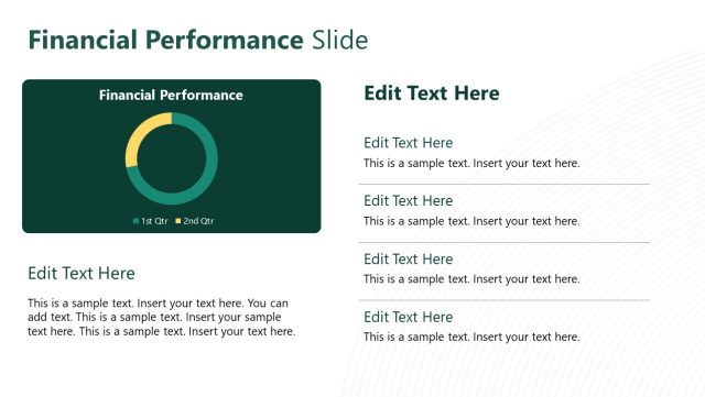 Financial Performance Slide with Donut Chart - SlideModel