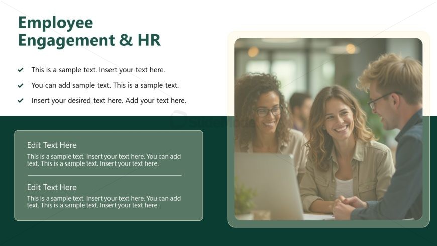 Three Bullets & Images - Corporate Health Snapshot PPT Template