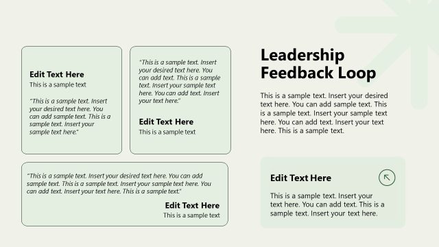 Leadership Feedback Loop Slide with Multiple Blocks