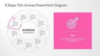PowerPoint Diagram of 9 Step Process Flow