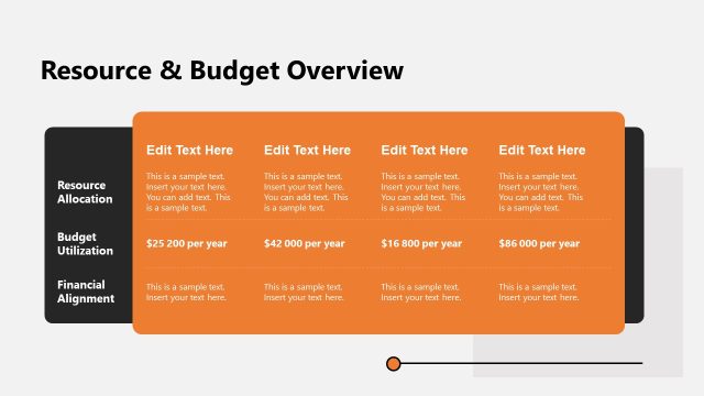 Customizable Resource & Budget Overview Slide