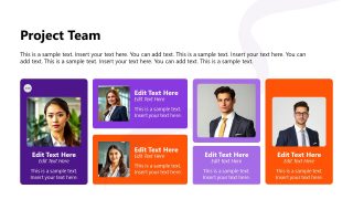 Project Team Showcase Slide - Commercial Project Plan Template 