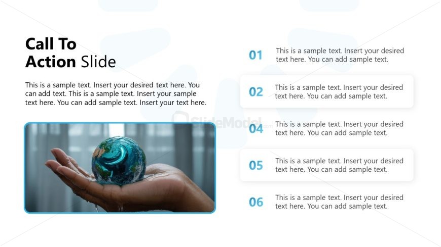 World Ocean Day Template Slide for Call to Action
