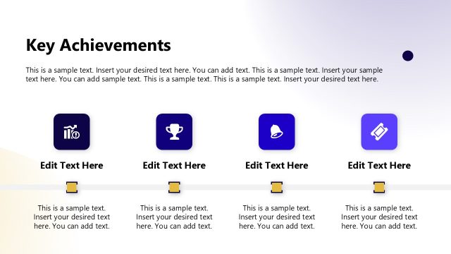 Key Acheivements Slide with Infographics