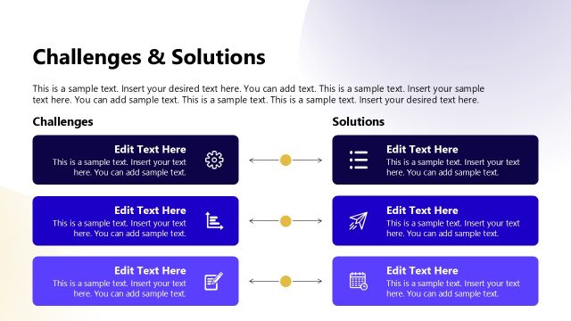 Challenges & Solutions Slide – Self-appraisal Template