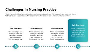 Four Points Placeholder Text - Nursing PPT Template 