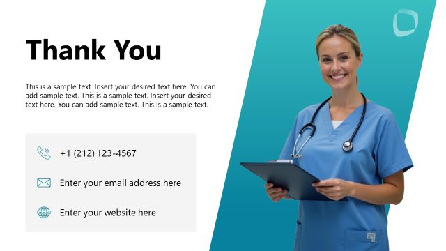 Thank You Slide for Nursing Presentation Template