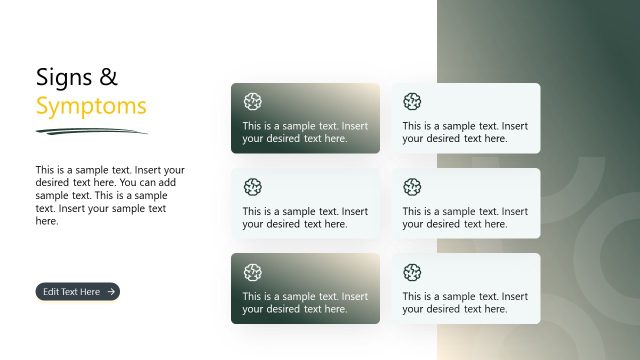 Signs & Symptoms Slide with Infographics