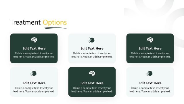 Treatment Options Slide with Boxes & Icons