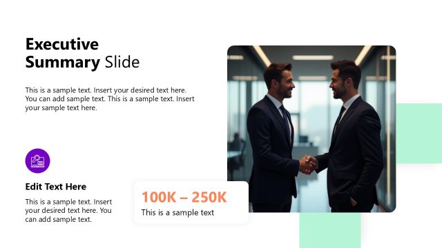 Executive Summary Slide for PowerPoint Template