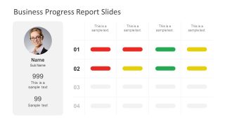 Slide of Progress Reporting for Business