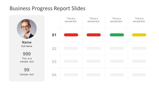 Creative Progress Report PowerPoint Template