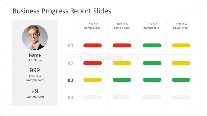 Slide of User Information Segment and Report