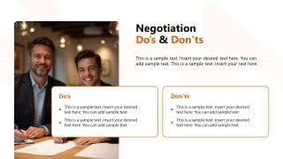 Do's & Don't PPT Slide for Negotiation PPT Template
