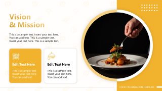 Food PPT Presentation Slide for Vision & Mission  