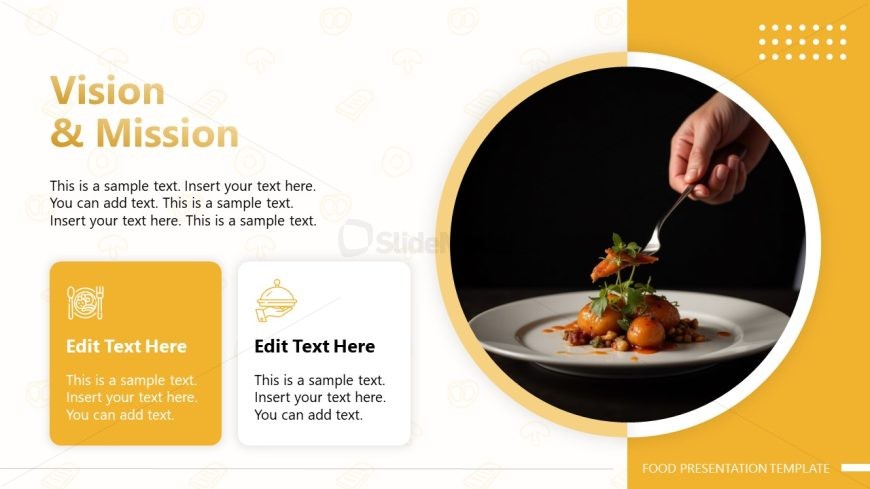 Food PPT Presentation Slide for Vision & Mission