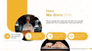 Food Business Template Slide with Process Diagram 