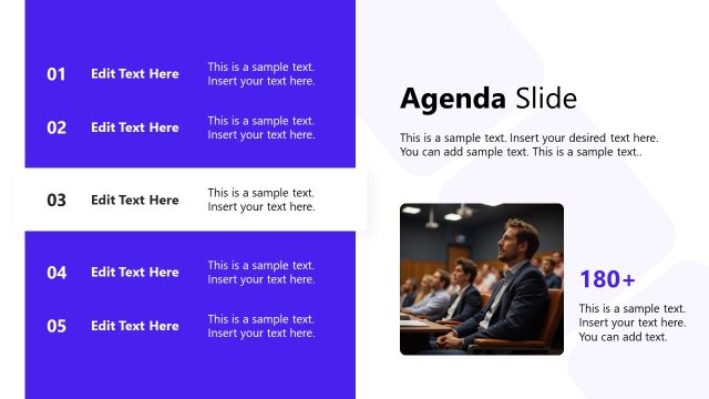 Agenda Slide Template for Academic Lectures